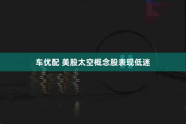 车优配 美股太空概念股表现低迷